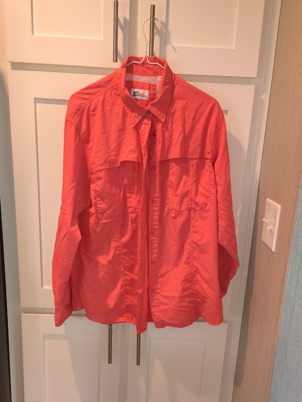 Women's Coral Button-Down Utility Shirt